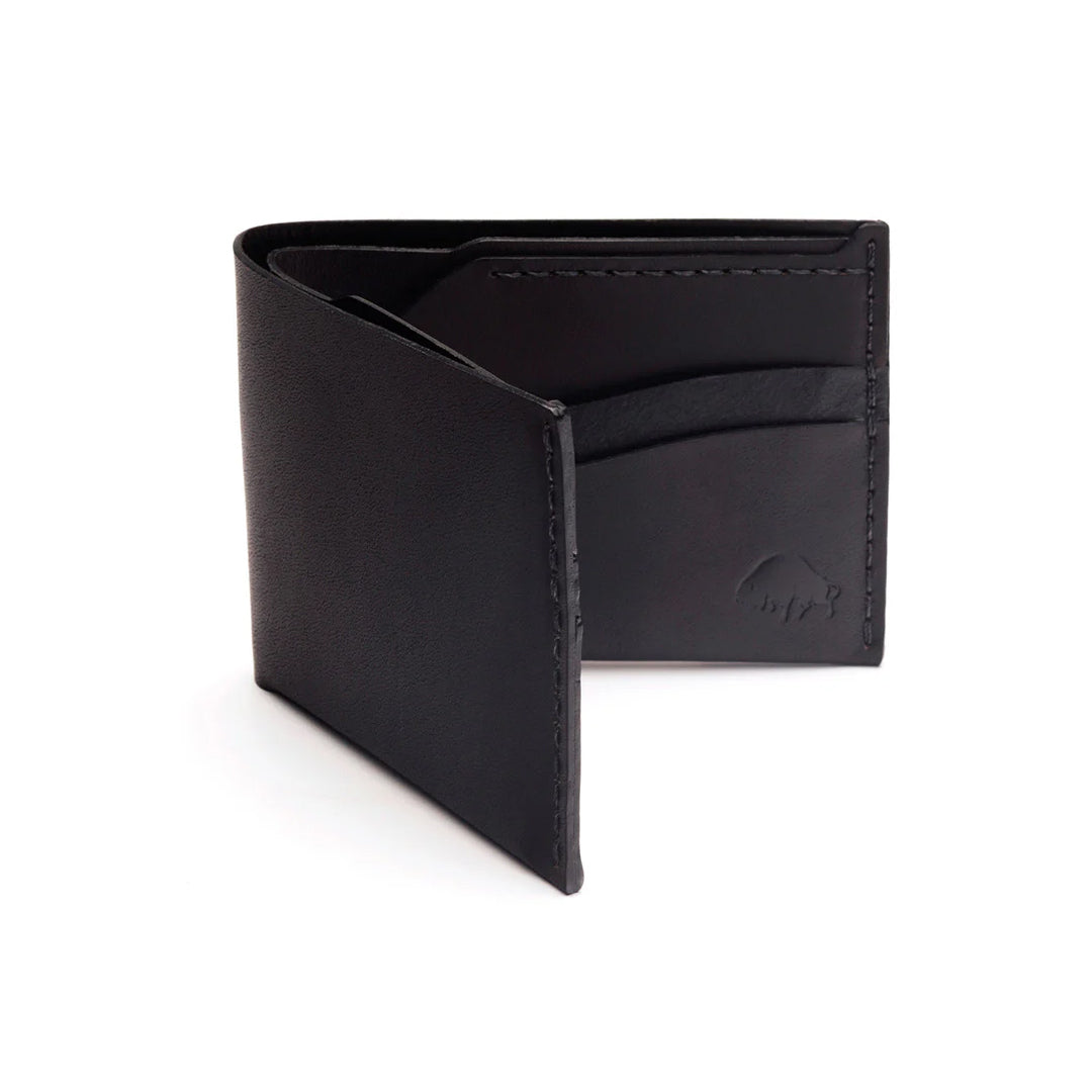 TEN×HOS WALLET BLACK LeatherHalfZipWallet-VeryBlack