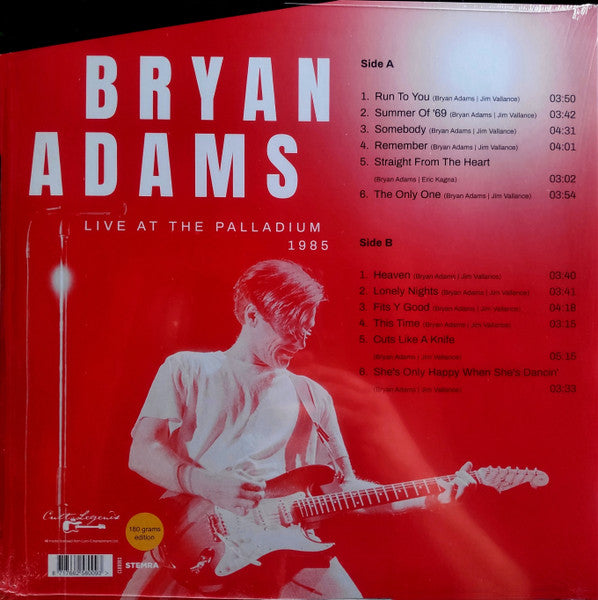 Bryan Adams – Live At The Palladium 1985 (Live Radio Broadcast)