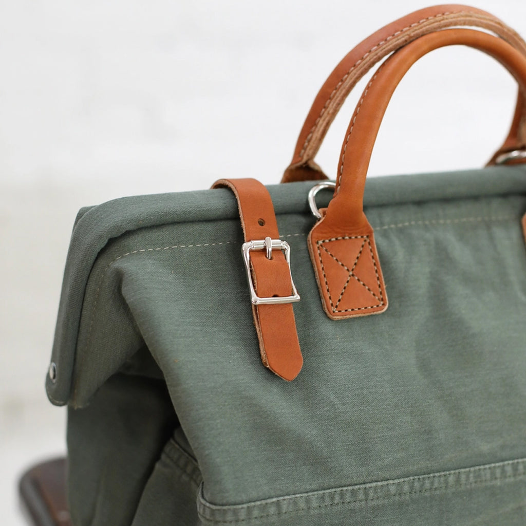 WWII Era Salvaged Canvas Carryall