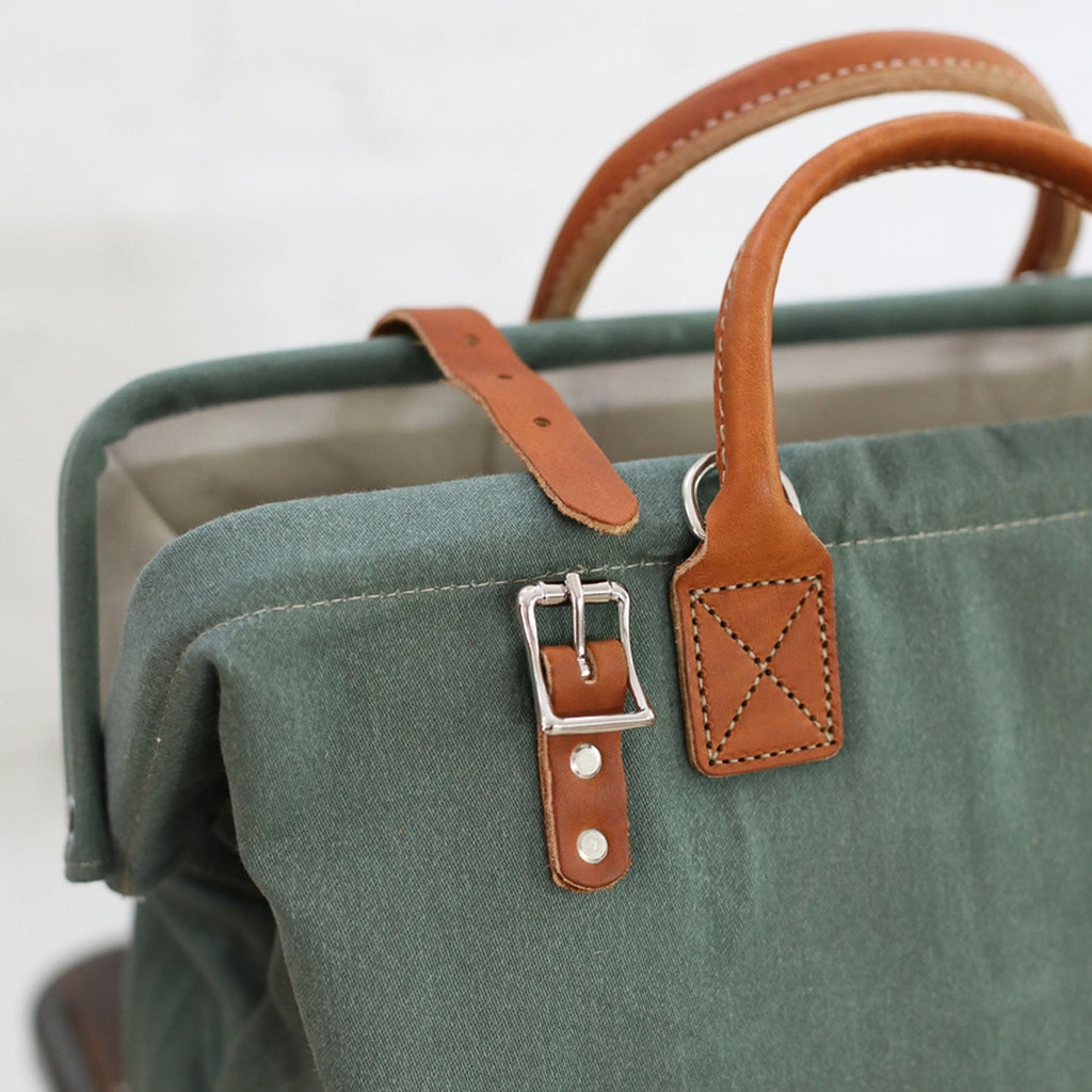 WWII Era Salvaged Canvas Carryall