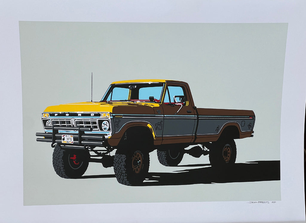 Yellow Ford Truck by Jack Weekes