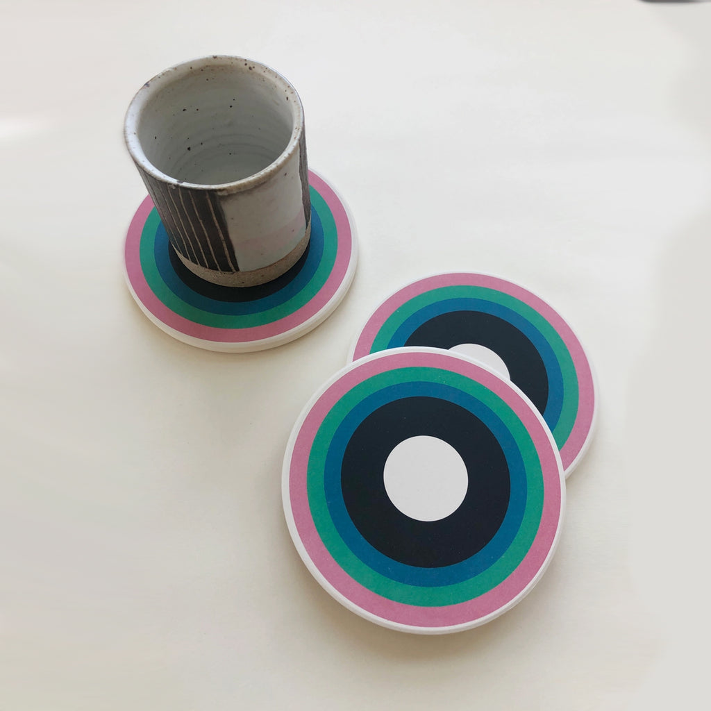 Orbit Absorbent Ceramic Coasters | Set of 4
