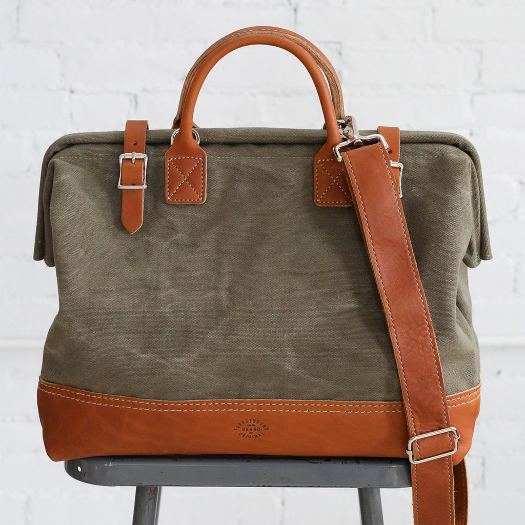 WWII Era Salvaged Canvas Carryall v.1