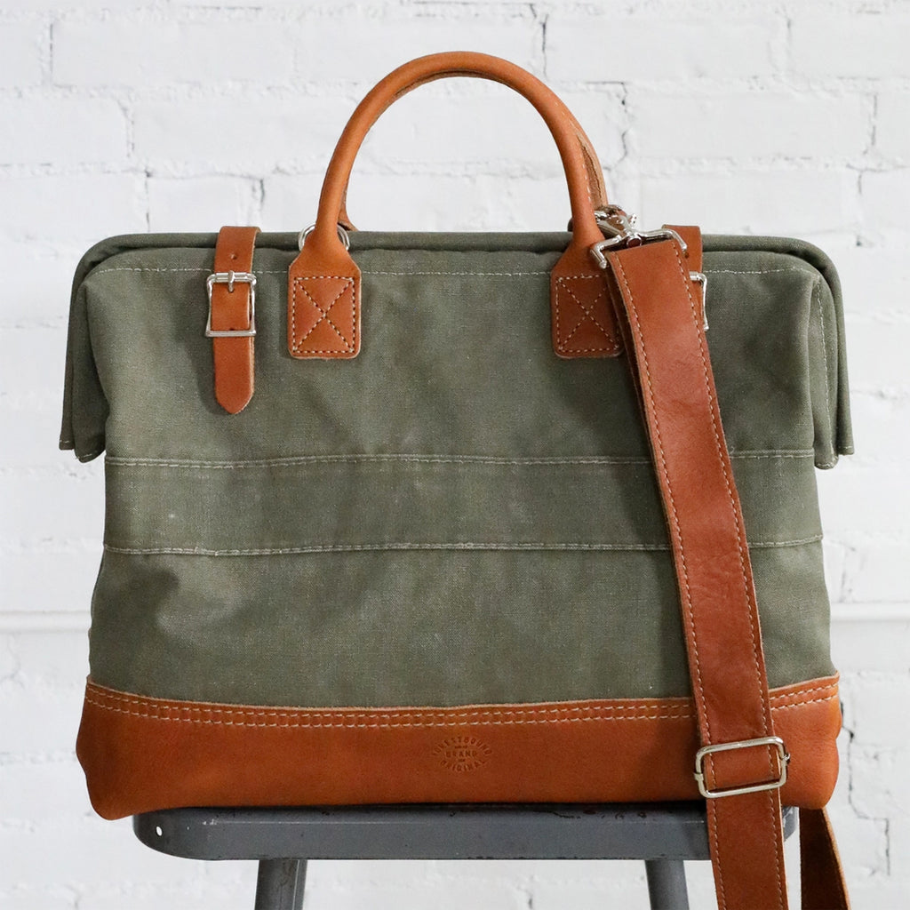 WWII Era Salvaged Canvas Carryall v.2