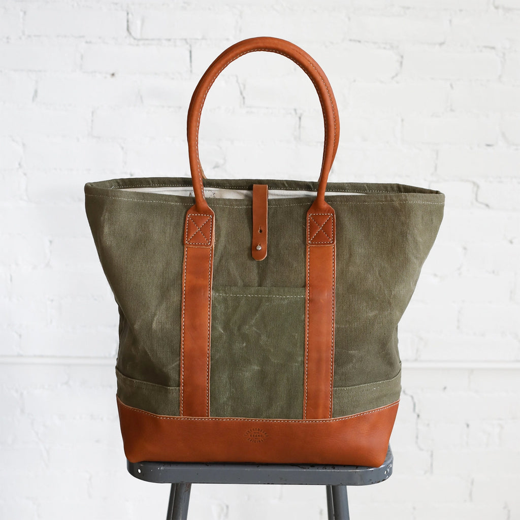 WWII Era Salvaged Canvas Tote Bag v.1