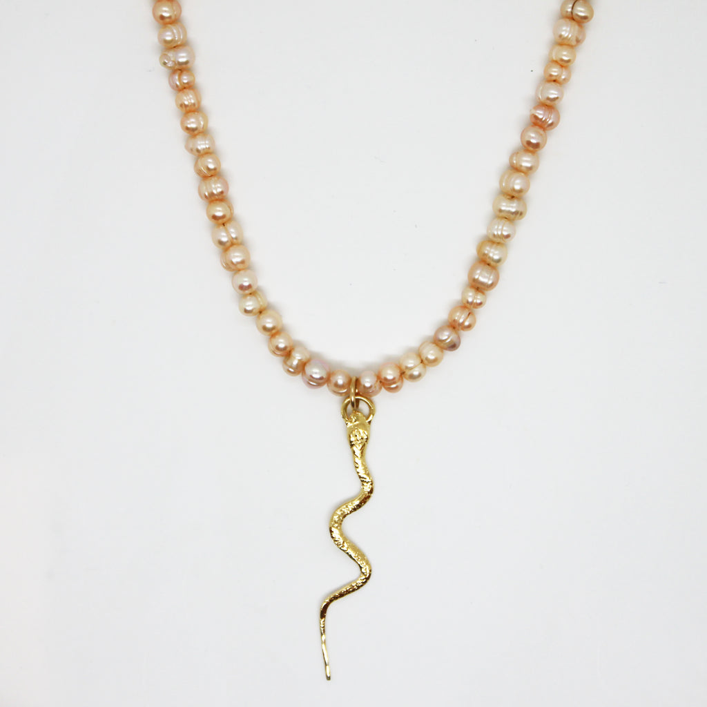 Snake and Pearl Necklace