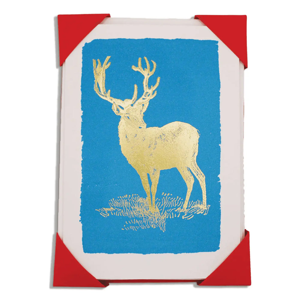 Christmas Stag on Tiffany Note Cards | Set of 5 Cards