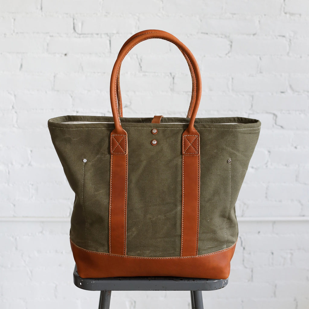 WWII Era Salvaged Canvas Tote Bag v.2