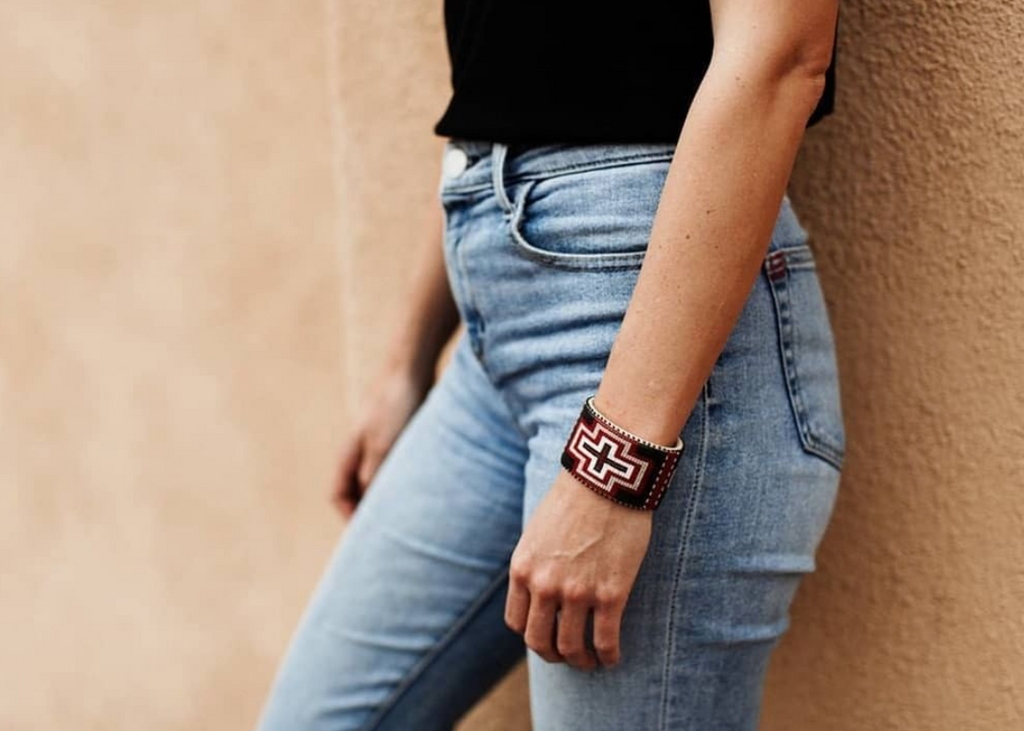 Priscilla Hand-Beaded Cuff