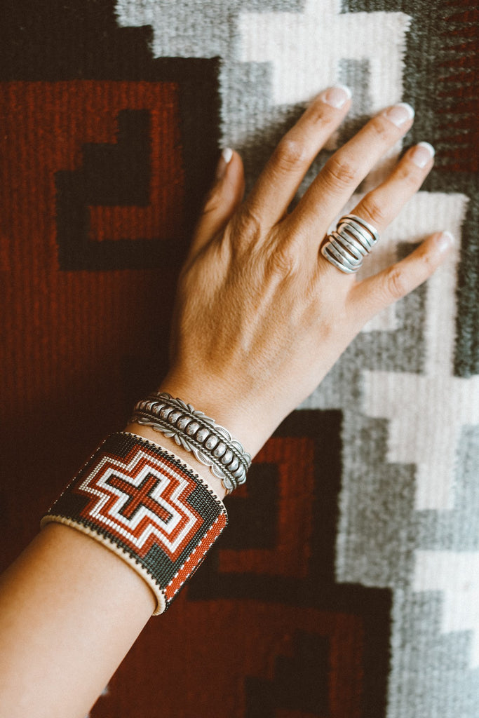 Priscilla Hand-Beaded Cuff