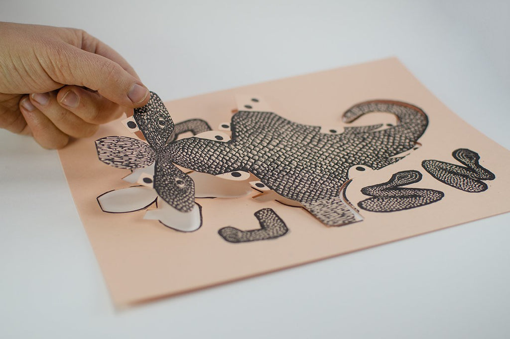 Paper Sculpture - Lizard