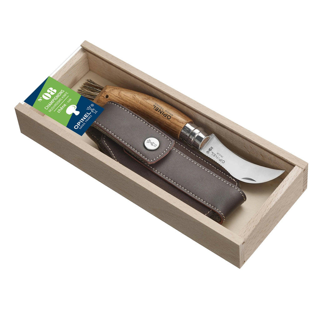 No.8 Mushroom Oak Knife + Sheath Gift Box