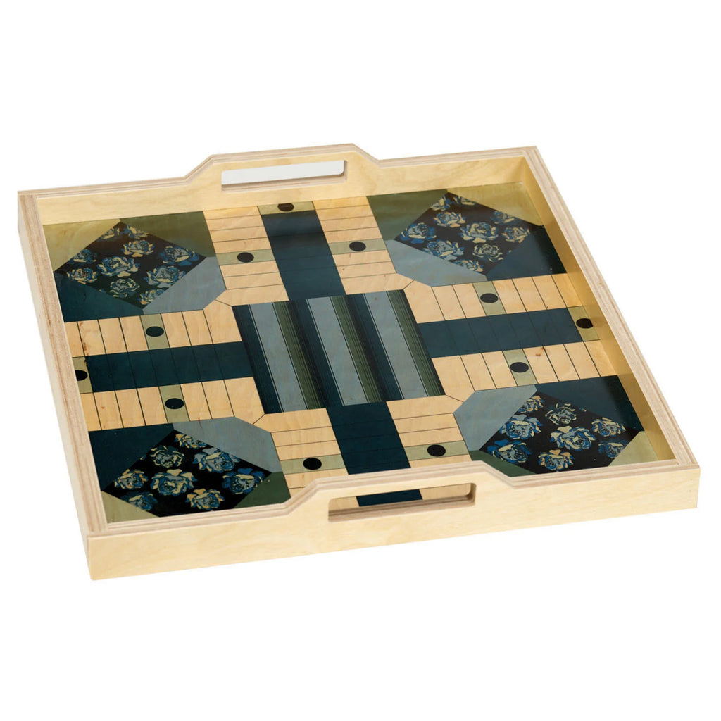 Parcheesi Game Set + Serving Tray