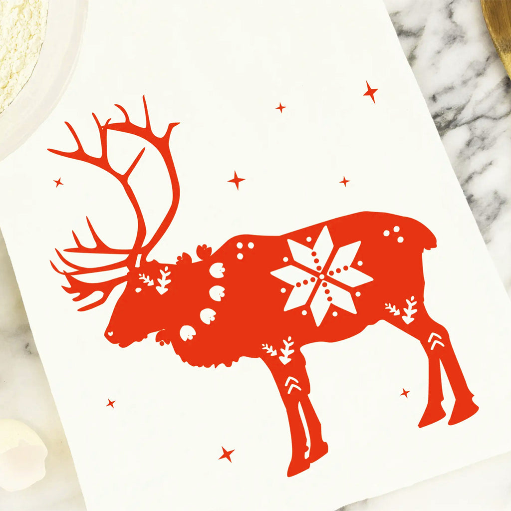 Reindeer Tea Towel