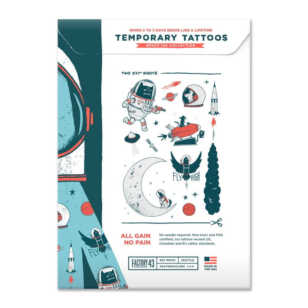 Factory 43 Space Ink Temporary Tattoos
